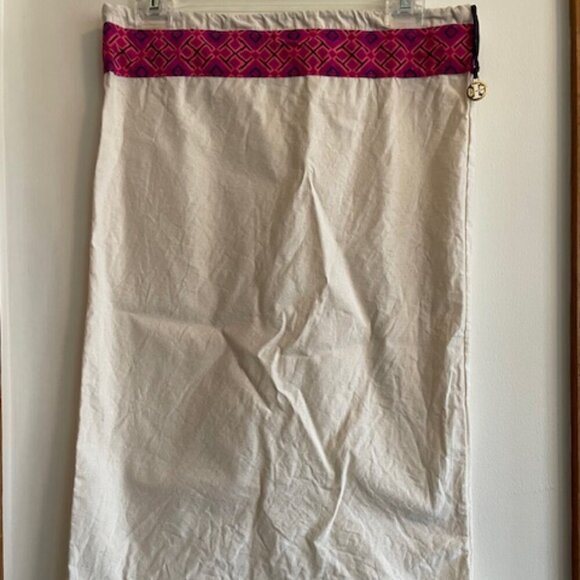 TORY BURCH Monogram Charm Large Drawstring Dust Storage Bag 26 x 15 - Picture 9 of 13